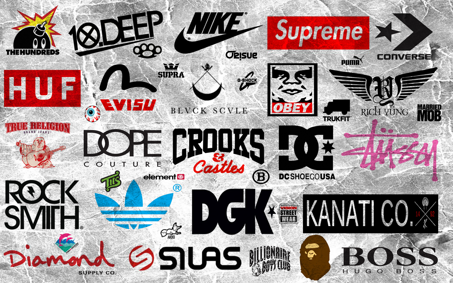 Logo of various clothing brand