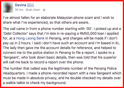 This Malaysian Scam Is Scary Because You Get Called Asklegal My